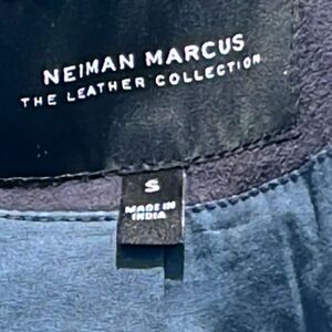 Neiman Marcus Blue Gray Full Zip Suede Jacket Small